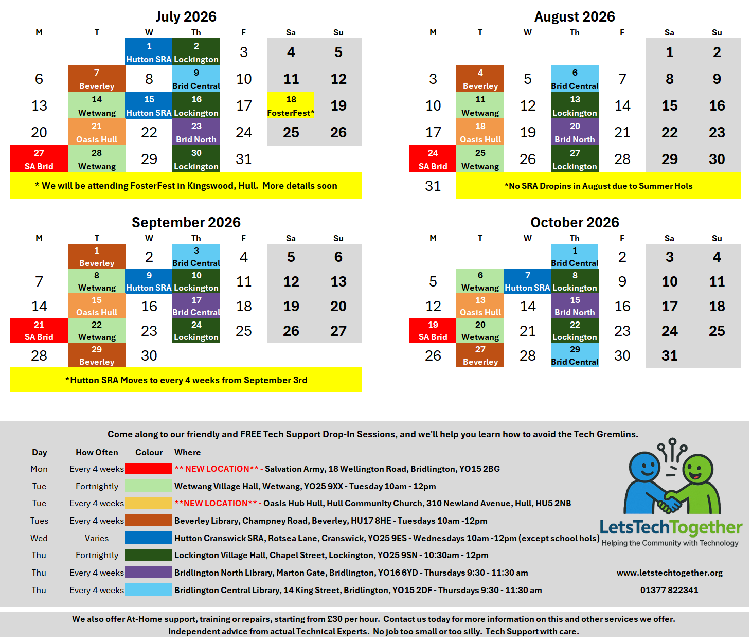 LetsTechTogether Drop-in Calendar